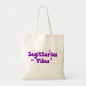 Sagittarius Vibes Zodiac Astrology Paars Stars Tote Bag (Voorkant)