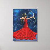 Sagittarius Vrouw Goddess - Galaxy Space Stars Canvas Afdruk (Voorkant)