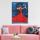Sagittarius Vrouw Goddess - Galaxy Space Stars Canvas Afdruk (Insitu (Woonkamer))