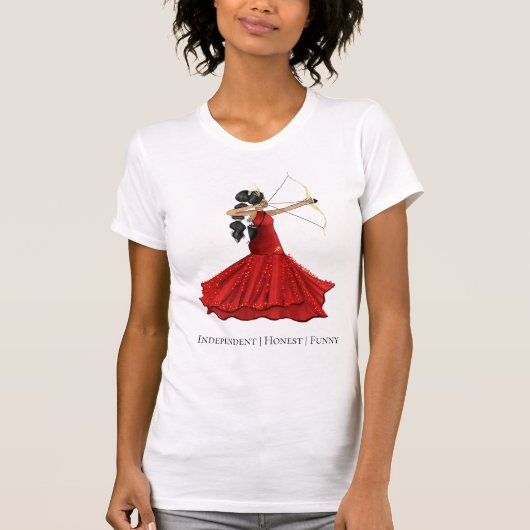 Sagittarius Vrouw Goddess - Personaliteitsreizen T-shirt (Voorkant)