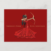 Sagittarius Vrouw Goddess - Red Briefkaart (Voorkant)