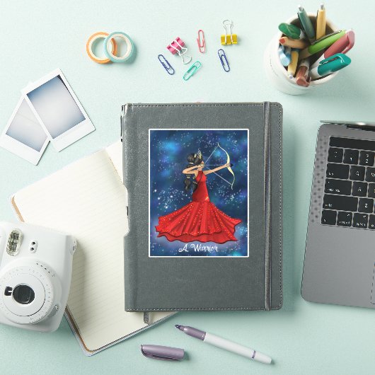 Sagittarius Vrouw godin met aangepaste tekst Sticker (iPad Cover)