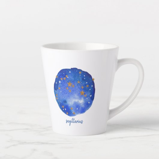 Sagittarius Waterverf Sky Constellation Zodiac Latte Mok (Rechts)