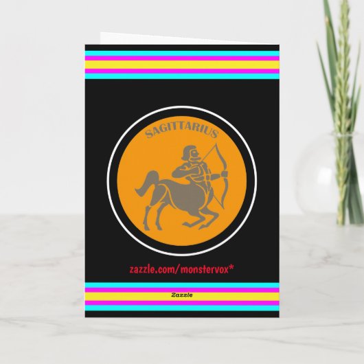 Sagittarius Wenskaart Kaart (Achterkant)