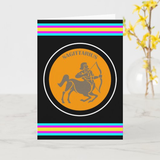 Sagittarius Wenskaart Kaart (Gele Bloem)
