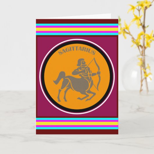 Sagittarius Wenskaart Kaart (Gele Bloem)