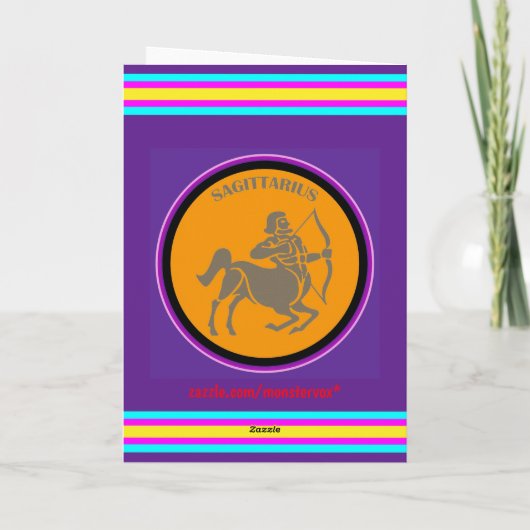 Sagittarius Wenskaart Kaart (Achterkant)