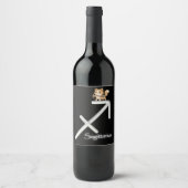 Sagittarius Wine Label Wijn Etiket (Voorkant)