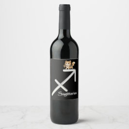 Sagittarius Wine Label Wijn Etiket