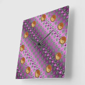 Sagittarius & Wood Rabbit Vierkante Klok (Hoek)