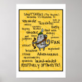 sagittarius woordcloud poster (Voorkant)