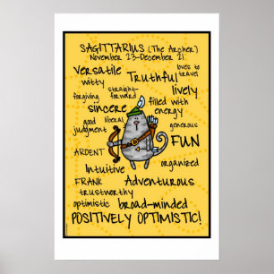 sagittarius woordcloud poster