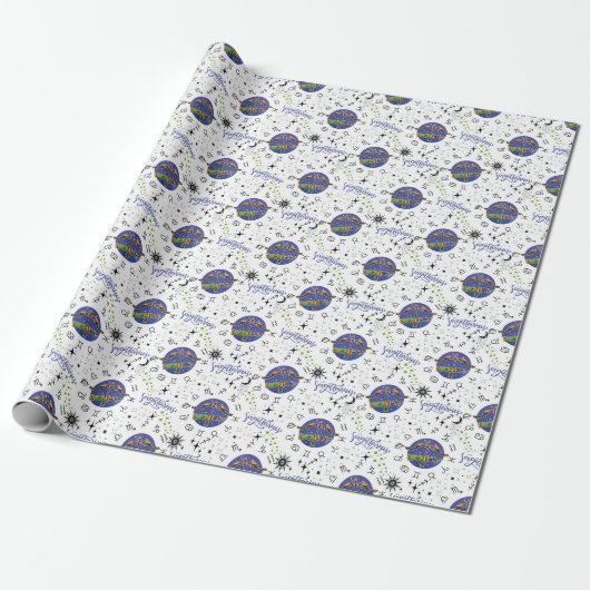 Sagittarius Wrapping Paper Cadeaupapier (Uitgerold)