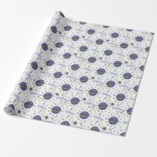 Sagittarius Wrapping Paper Cadeaupapier (Uitgerold)
