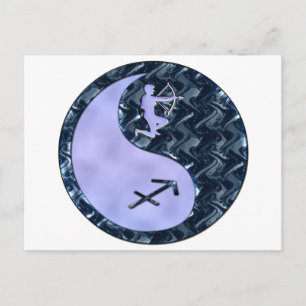 Sagittarius Yin Yang Briefkaart