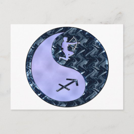 Sagittarius Yin Yang Briefkaart (Voorkant)