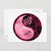 Sagittarius Yin Yang Briefkaart (Voorkant / Achterkant)