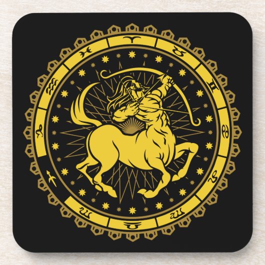 Sagittarius - Zodiabord - Symbool - Horoscope Bier Onderzetter (Voorkant)