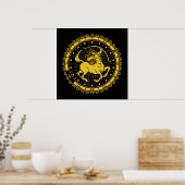 Sagittarius - Zodiabord - Symbool - Horoscope Poster (Keuken)
