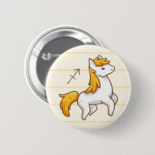 Sagittarius Zodiac Animal Button (Voorkant /achterkant)