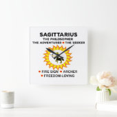 Sagittarius Zodiac Archer Birthday Vierkante Klok (Huis)