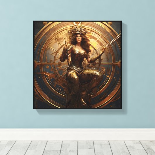 Sagittarius Zodiac Art Canvas (Insitu (Houten vloer))