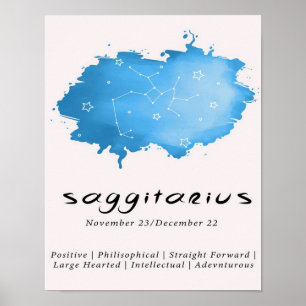 Sagittarius Zodiac Art Owner Gift Cute Gift Poster