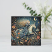 Sagittarius Zodiac Astrology Celestial Birthday Kaart (Staand voorkant)