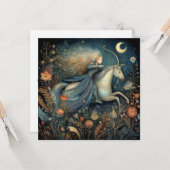 Sagittarius Zodiac Astrology Celestial Birthday Kaart (Voorkant / Achterkant in situ)