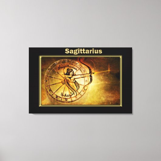 Sagittarius Zodiac Astrology design Canvas Afdruk (Voorkant)