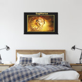 Sagittarius Zodiac Astrology design Canvas Afdruk (Insitu (Slaapkamer))