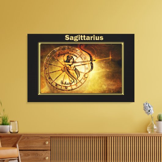 Sagittarius Zodiac Astrology design Canvas Afdruk (Insitu (Woonkamer))
