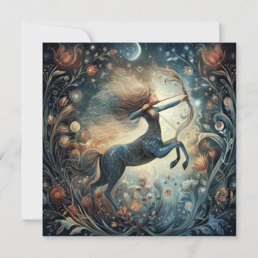 Sagittarius Zodiac Astrology Mystical Birthday Kaart (Voorkant)