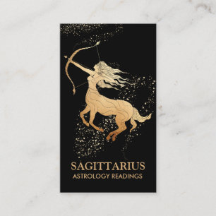 *~* SAGITTARIUS Zodiac Astrology Readings Black Visitekaartje