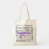 Sagittarius Zodiac Astrology Traits Collage Tote Bag (Achterkant)
