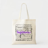 Sagittarius Zodiac Astrology Traits Collage Tote Bag (Voorkant)