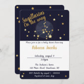 Sagittarius zodiac Baby shower Uitnodiging (Voorkant / Achterkant)