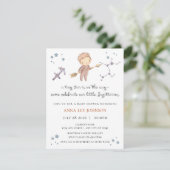 Sagittarius Zodiac Baby Shower Uitnodiging (Staand voorkant)