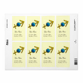 SAGITTARIUS ZODIAC BIRTHDAY Blue Turquoise Etiket (Full Sheet)