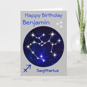 Sagittarius Zodiac Birthday card Kaart