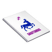 Sagittarius Zodiac Blue Silhouette Centaur Notitieboek (Rechterzijde)