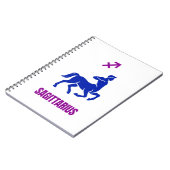 Sagittarius Zodiac Blue Silhouette Centaur Notitieboek (Linkerzijde)