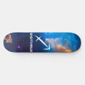 Sagittarius Zodiac Blue Skateboard (Horizontaal)