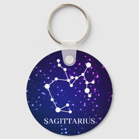 Sagittarius Zodiac Constellation Design Sleutelhanger (Voorkant)