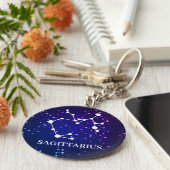 Sagittarius Zodiac Constellation Design Sleutelhanger (Zijkant)