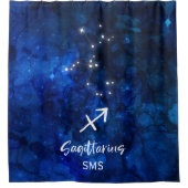 Sagittarius Zodiac Constellation Galaxy Monogram Douchegordijn (Voorkant)