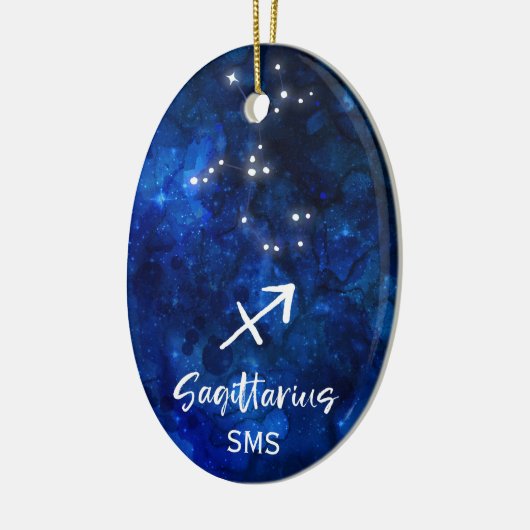 Sagittarius Zodiac Constellation Galaxy Monogram Keramisch Ornament (Links)