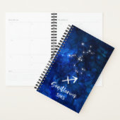 Sagittarius Zodiac Constellation Galaxy Monogram Planner (Display)