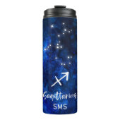 Sagittarius Zodiac Constellation Galaxy Monogram Thermosbeker (Voorkant)