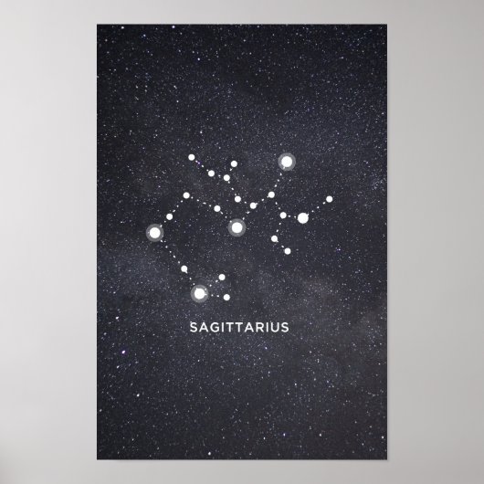Sagittarius Zodiac Constellation Poster (Voorkant)